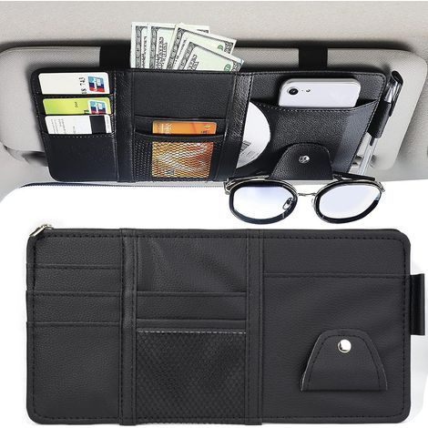 Car Interior Pocket Sun Visor Organizer - Car Sun Visor Storage - Car Sun Visor Clip Organizer Used for Credit Cards (1/5)