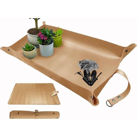 1 Pièces 76x 45cm Tapis de Transplantation de Plantes, Tapis de Transplantation imperméable en Cuir épais, Tapis de rempotage d'intérieur pour Plantes succulentes pour la Transplantation et Le contrôl (1/5)