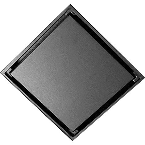 Quadratischer Duschablauf mit Filter, Edelstahl, geruchsneutralisierend, für Badezimmer, schwarz. (1/5)