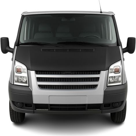 Protège Capot compatible avec Ford Transit 2006 à 2014, Bra de Capot Protection, Noir (1/4)