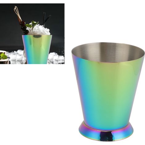 Verre à bière Julip en acier inoxydable irisé à sept couleurs, verre à cocktail dégradé (1/5)