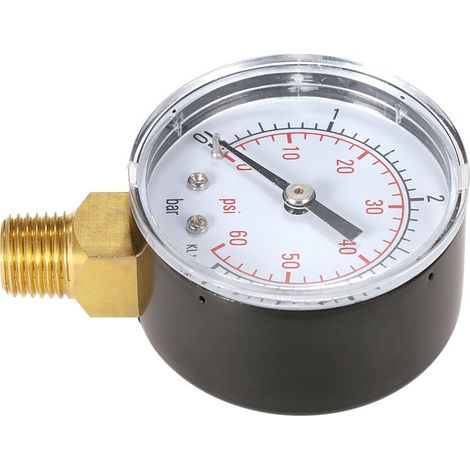 Manomètre de pression d'eau pour filtre de piscine 50 mm, manomètre hydraulique, filetage NPT 1/4" (1/5)