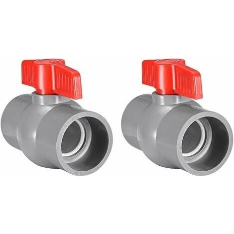 Valve à bille en PVC, valve à bille en plastique (50mm) aesap thsinde 2 PCS (1/5)