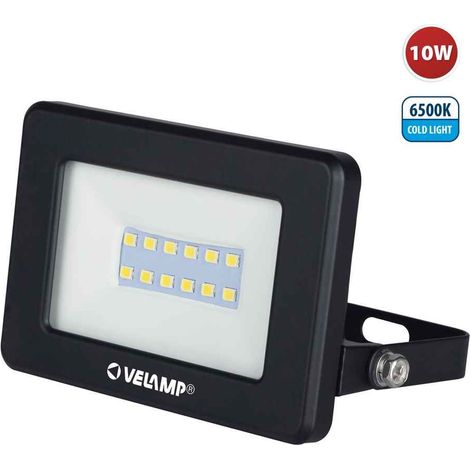 PADLIGHT5, projecteur LED SMD 10W IP65, noir, 6500K - VELAMP (1/5)