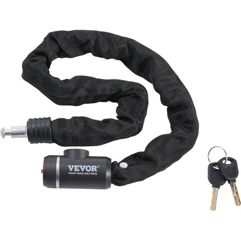 VEVOR Lucchetto a Catena per Bicicletta, Lucchetto a Catena per Bicicletta di Sicurezza Lunghezza 850 mm, Lucchetto Antifurto Sicurezza in Acciaio per Bici, Motociclette, Scooter, Porte, Recinzioni (1/5)