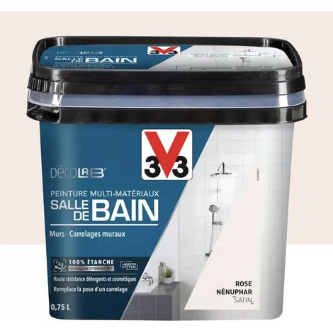 Peinture Multi-Matériaux Salle de bain V33 Deco Lab Rose nenuphar 0,75 L