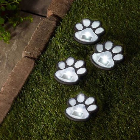 4 Pack Pet Paws Solar Stake Lights (1/2)