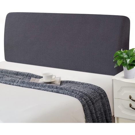 Housse de tête de lit extensible 150-170cm – Rembourrée lavable – Antipoussière en jacquard – Protection pour lits simples et doubles (1/5)