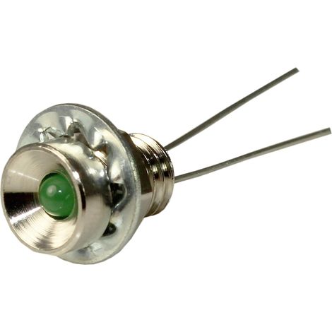 Voyant LED lumineux Vert RS PRO, dia. 6.5mm, 2V c.c. ( Prix pour 1 ) (1/2)
