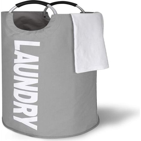 Panier à linge ,sac à linge pliable, grand panier à linge pliant, panier à linge en tissu avec poignée en aluminium,imperméable