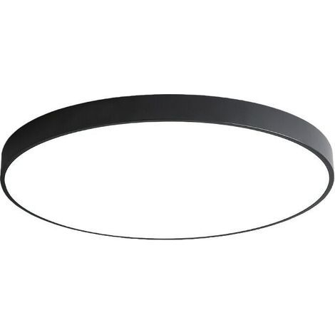 Plafond LED Détecteur Mouvement Extérieur Balcon Entrée Garage Luminaire Automatique Rond 18W 6000K Blanc Froid Ø30cm Noir (1/4)