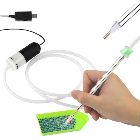 Stylo de peinture diamant électrique pour peinture diamant avec pompe à vide, accessoires de peinture diamant pour peinture au diamant, broderie, nail art (1/5)