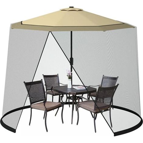 Moustiquaire d'extérieur - noir, longueur 300diamètre 230cm, 1pc (1/2)