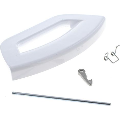 Door Handle Kit - Po Lar White Futura for Hotpoint Washing Machines