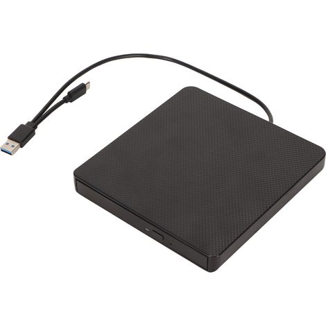 Graveur CD/DVD externe professionnel Plug and Play USB 3.0 USB-C portable pour PC portable et de bureau Windows et OS X (1/5)
