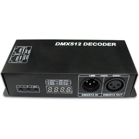 Direct sales of 3-channel DMX512 decoders, RGB screens, DMX512 controllers and master controllers for stage lighting.