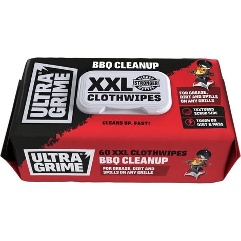 Ultragrime XXL BBQ Grill Utensil Cleaning X60 Textured Power Scrub Wipes 5650 (1/5)