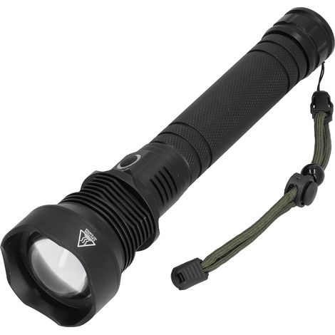 Lampe Torche LED Puissante 20W Rechargeable USB, Zoomable, Etanche IPX4, 3 Modes d'Éclairage (1/5)