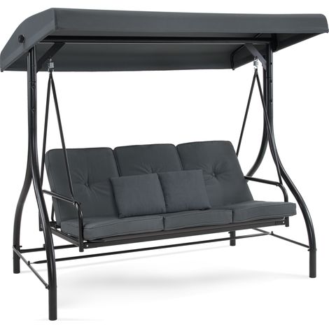 MCombo 3-Sitzer Hollywoodschaukel mit Liegefunktion, outdoor wetterfest 4088