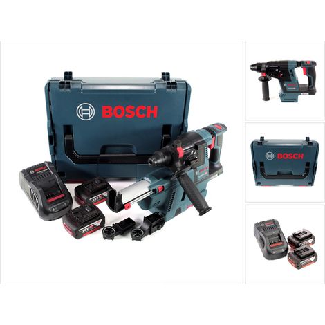Bosch GBH 18 V-26 trapano a percussione a batteria 18V SDS-Plus + aspiratore + 2x batteria 5,0Ah + caricabatterie + L-Boxx (1/5)
