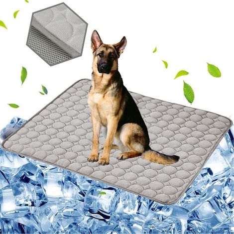 AMXCNOY Kühlmatte für Hunde, Kühlmatte für Katzen, Kühldecke, geeignet zur Kühlung von Rasen, Autositz, Sofa, Boden, 56 cm x 71 cm (Grau) (1/4)