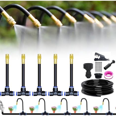 360° gebogenes automatisches Gartenbewässerungssystem, automatische Bewässerung für den Garten, Selbstbewässerungsset, Tropfbewässerungssystem für Gewächshauspflanzen, Hochbeete (5 m) (1/5)