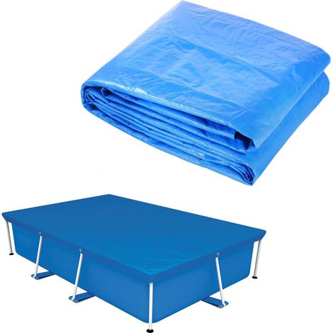 Bâche de piscine - Imperméable - Kit facile - Anti-poussière - Pour piscines hors-sol - Piscine familiale - 220 x 150 cm (1/5)