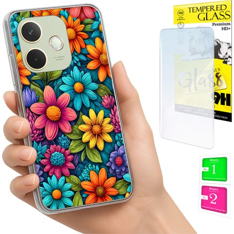 Funda para Oppo A5 Pro Photo Case Back Graphics Flowers + cristal 9H (1/5)