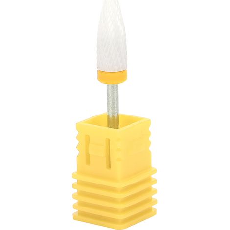 Foret à ongles en forme de tête de maïs, accessoires de rectifieuse électrique léger et Portable(Bote jaune de meulage extra Fin XF ). (1/5)