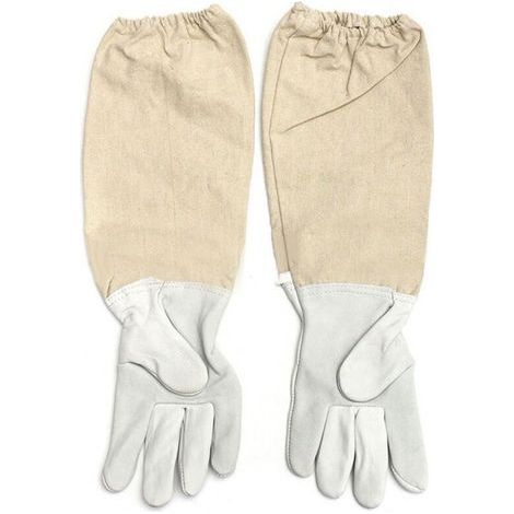 Gants d'apiculture en cuir de chèvre respirants et confortables avec manchette élastique, fournitures d'apiculture XXL (1/5)