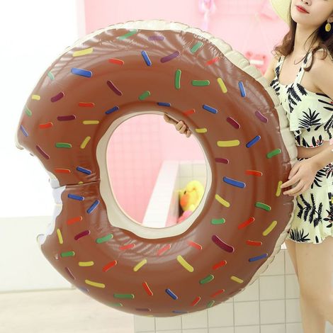 Bouée Adulte Donut 120 cm, 2 Pièces Épaisses en PVC pour Piscine Gonflable (1/5)