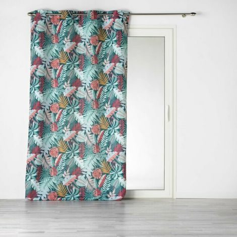 Rideau a oeillets 140 x 260 cm polyester imprimé Jacala Bleu (1/3)