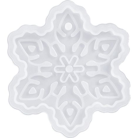 Juego de moldes de silicona navideños para hacer adornos navideños. (1/2)