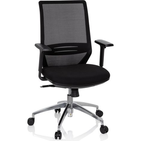 Bürostuhl / Drehstuhl PROFONDO Netzstoff / Stoff schwarz hjh OFFICE (1/5)