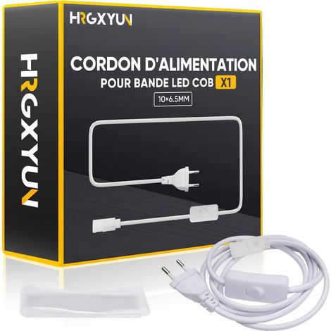 Cordon D'alimentation pour 220-240V bande LED COB 10x6,5 mm (1/5)