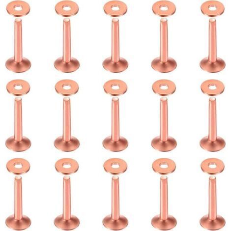 50pcs 10×3.3×19mm Copper Rivets and Countersinks for Belts, Wallets, Necklaces, Leather Products, DIY Crafts (1/4)