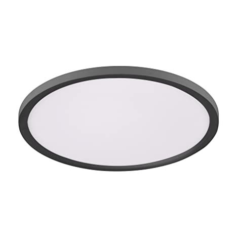 PLAFONNIER LED NOIR PLAT AVEC TÉLÉCOMMANDE - INTENSITÉ VARIABLE - TEMPÉRATURE DE COULEUR RÉGLABLE DE 40 CM ET HAUTEUR DE SEULEME
