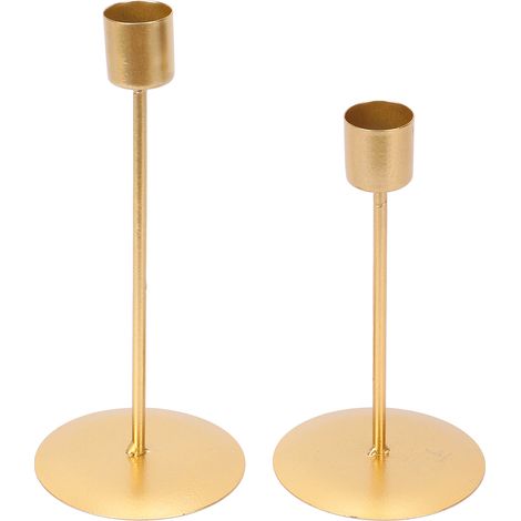 Candle Holder - Metal - Vintage Style - For Wedding Dining Party Home Decor - Set Of 2 (1/5)