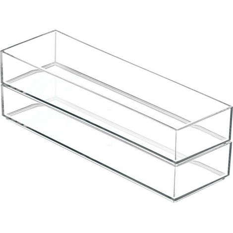 IDESIGN - INTERDESIGN - Lot de 2 tiroirs boites de rangement pour cosmétiques (1/3)