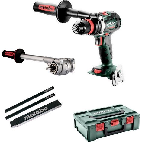 Metabo Akku-Bohrschrauber BS18LTXBLQI+Drehmomentvorsatz + Bleistifte + Meterstab (1/5)