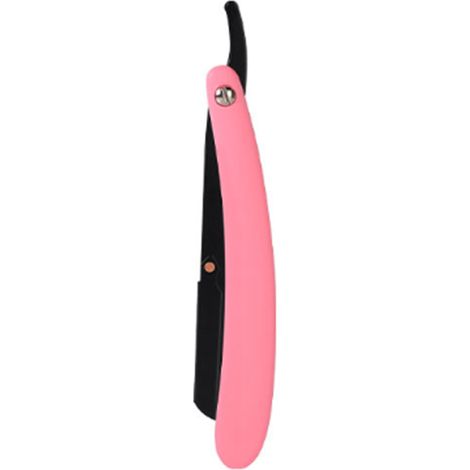 Navaja de afeitar manual tradicional profesional de hoja recta en acero inoxidable, navaja de barbero plegable, para hombre, para uso doméstico (sin accesorios).