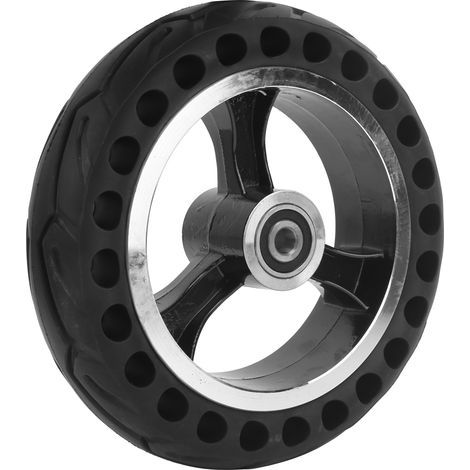 Pneu de Moyeu de Roue de Rechange pour Scooter ¨lectrique, Pneu en Caoutchouc Solide Antid¨flagrant de 8 Pouces avec Moyeu 2x5, (1/5)