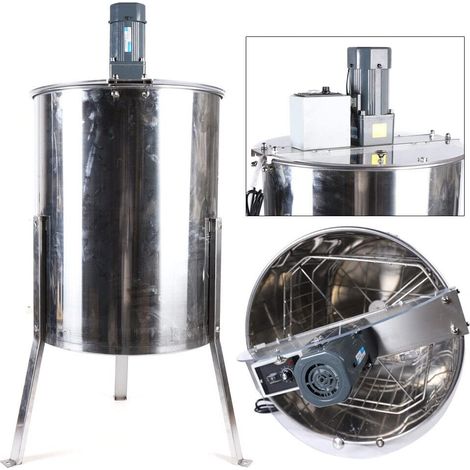 4-Rahmen Elektrische Honigschleuder 140W Honig-Extraktor mit Honigauslass und Acryl-Deckel Elektrischer Honigextraktor Geeignet für Bienenstöcke aller Größen (1/5)