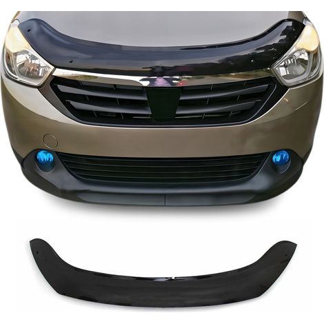 Déflecteur de Capot Compatible avec Dacia Lodgy 2012-2021 en Acrylique Noir (1/5)