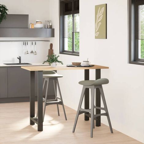 vidaXL Bar Table Legs Anthracite 2 pcs 60x(100-101) cm Steel (1/5)