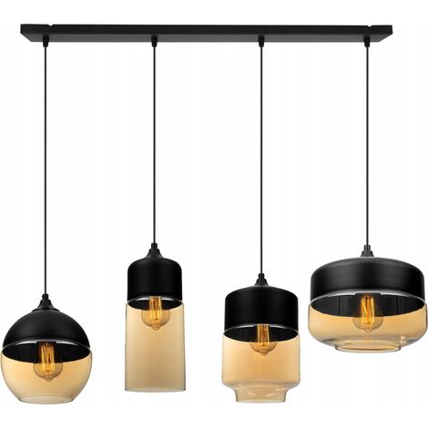 LAMPADAIRE SUSPENDU, PLAFONNIER EN VERRE, ABAT-JOUR LED (1/5)