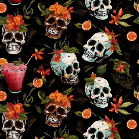 Tela decorativa para exteriores Oxford - Motivo de calavera I DX4026 (1/5)