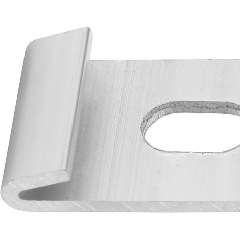 Lot de 10 fixations à crochets pour serres en aluminium (argenté) (1/5)