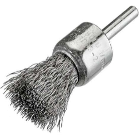 Brosses Pinceaux Acier Fil Ondule D.0,2 mm - D.25 mm Ep.25 mm - Tige 6 mm Perceuse - ebavurage Decapage - Boite de 12 OSBORN