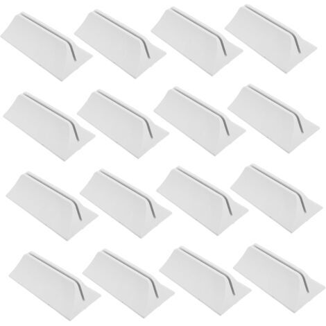 Lot De 16 Séparateurs De Bureau Supports De Cloison Support De Panneau Réglable Pince D'Écran Réglable Base De Panneau De Poste De Travail En Abs Blanc (1/5)